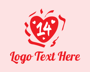 Memories - Valentine Heart Number 14 logo design