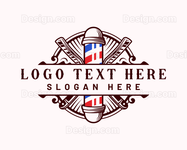 Barbershop Haircut Groomer Logo