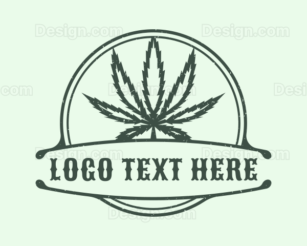 Organic Marijuana Leaf Logo