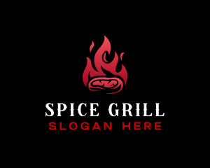 Steak Bbq Grill logo design