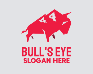 Red Mountain Bull logo design