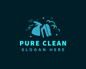 Housekeeping Disinfection Maintenance logo design