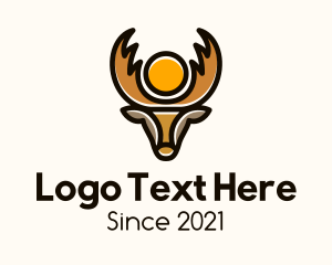 Wild Moose Animal logo