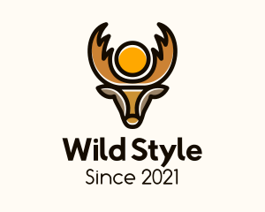 Wild Moose Animal logo design