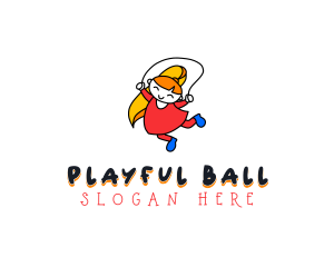 Playing Young Girl logo design