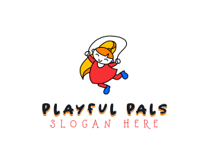 Playing Young Girl logo design