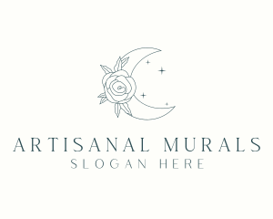 Elegant Flower Moon  logo design