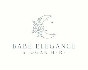 Elegant Flower Moon  logo design