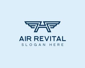 Air Force Wings Letter A  logo design