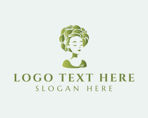 Leaf Hair Woman logo