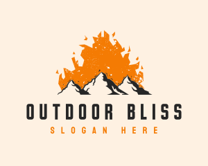 Mountain Fire Heat logo design