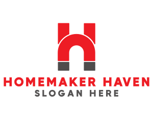 Red Magnet H logo design