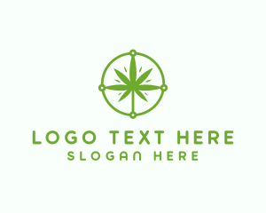 Green Cannabis Leaf logo