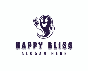 Happy Ghost Spirit logo design