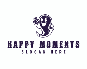 Happy Ghost Spirit logo design