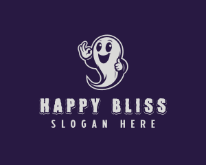 Happy Ghost Spirit logo design