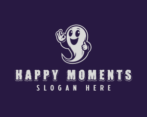 Happy Ghost Spirit logo design