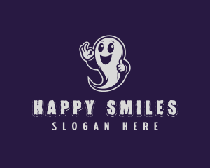 Happy Ghost Spirit logo design