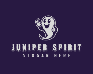 Happy Ghost Spirit logo design