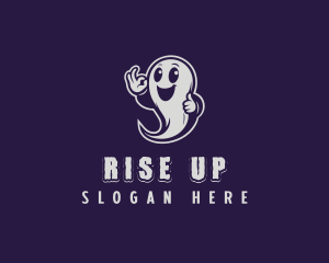 Happy Ghost Spirit logo design