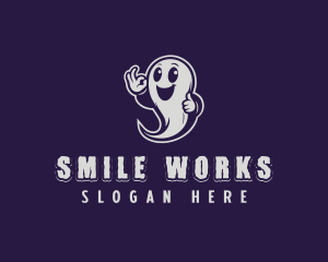 Happy Ghost Spirit logo design