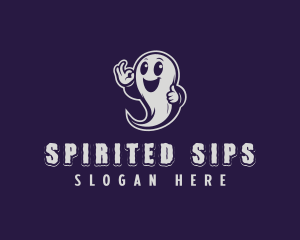 Happy Ghost Spirit logo design