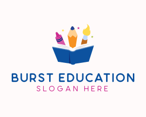 Education Book Learn logo design