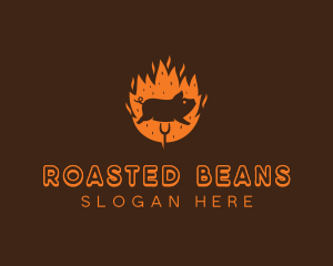 Roasted Pork BBQ logo design