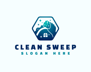 Cleaning Sponge Housekeeping logo design