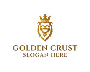 Golden Wild Lion logo design