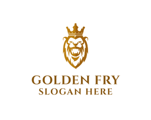 Golden Wild Lion logo design