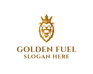 Golden Wild Lion logo design