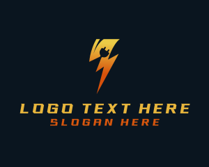 Lightning Electrical Plug logo