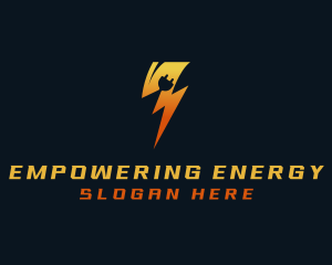 Lightning Electrical Plug logo design