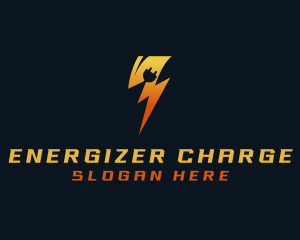 Lightning Electrical Plug logo design