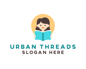 Girl Book Library Logo