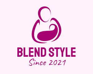 Purple Woman Maternity logo design