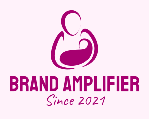 Purple Woman Maternity logo design