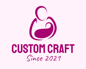 Purple Woman Maternity logo design