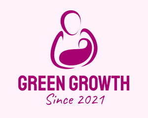 Purple Woman Maternity logo design