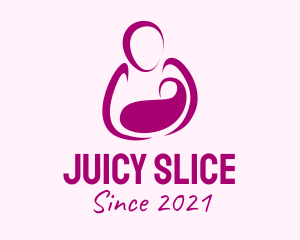 Purple Woman Maternity logo design