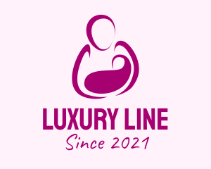 Purple Woman Maternity logo design