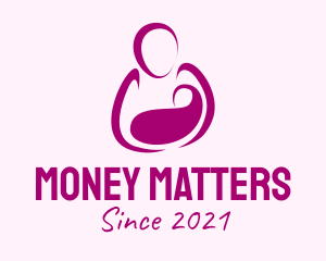 Purple Woman Maternity logo design