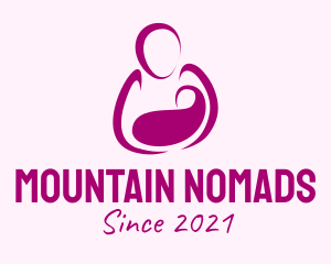 Purple Woman Maternity logo design