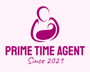 Purple Woman Maternity logo design