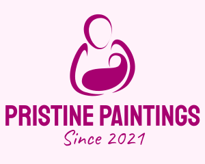 Purple Woman Maternity logo design