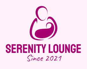 Purple Woman Maternity logo design