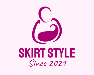 Purple Woman Maternity logo design