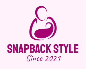 Purple Woman Maternity logo design