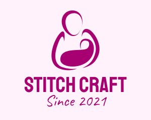 Purple Woman Maternity logo design